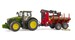 Игровой трактор John Deere 1:16 с прицепом-лесовозом и манипулятором, Bruder дополнительное фото 1.