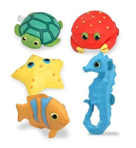 Обитатели моря: Набор игрушечных морских обитателей, 5 шт., Melissa & Doug