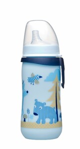 Поїльники, пляшечки, чашки: Поїльник First Cup з широкою горловиною, синій, 330 мл, Nip