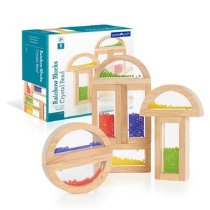 Розвивальні іграшки: Ігровий набір блоків Guidecraft Block Play Намистини, 14 см, 8 шт.
