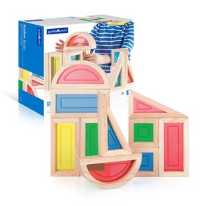 Игры и игрушки: Игровой набор блоков Guidecraft Block Play Большая радуга, 14 см, 10 шт.