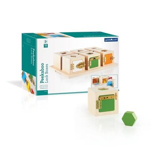Розвивальні іграшки: Набір-сортер Guidecraft Manipulatives Коробочки з геометричними фігурами