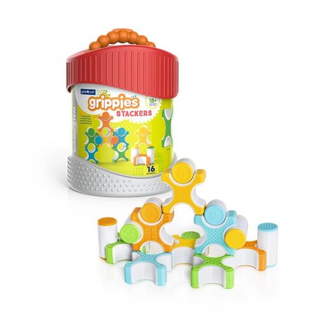 Магнітні конструктори: Магнітний конструктор Guidecraft Grippies Stackers, 16 деталей