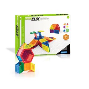 Ігри та іграшки: Магнітний конструктор Guidecraft PowerClix Solids, 44 деталі
