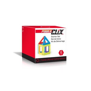 Игры и игрушки: Магнитный конструктор Guidecraft PowerClix Frames Базовый набор, 6 деталей