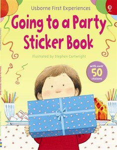 Книги для дітей: Going to a party sticker book [Usborne]