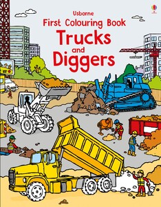 Малювання, розмальовки: Trucks and diggers [Usborne]