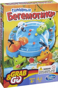 Ігри та іграшки: Голодні бегемотики (B1001) - настільна дорожня гра, Hasbro Gaming