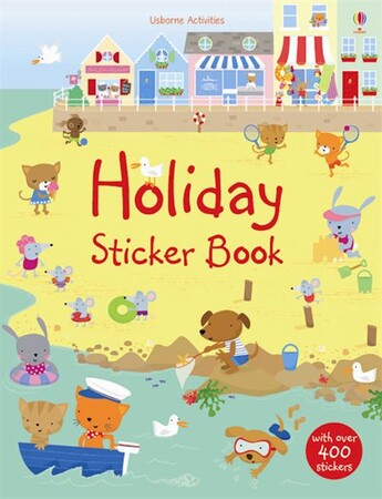 Альбоми з наклейками: Holiday sticker book [Usborne]