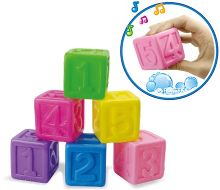 Начальная математика: Игрушка для игр в воде Кубики с цифрами Bebelino (57089)
