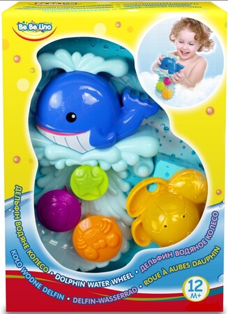 Игрушки для ванны: Игрушка для ванной BeBeLino Дельфин Водяное колесо (58002)