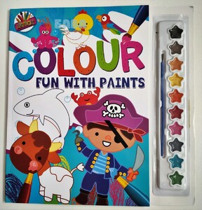 Книги для детей: Раскраска в комплекте с красками и кисточкой Пират, Grafix