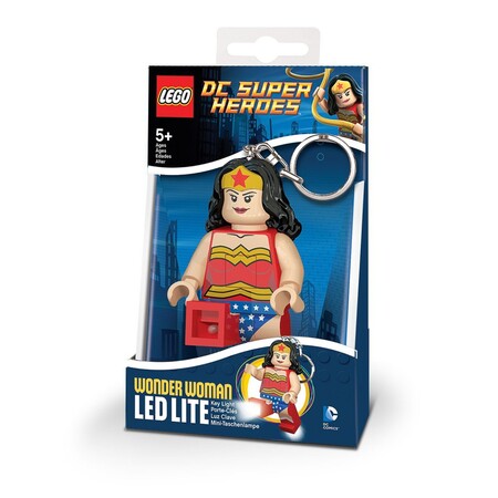 Детские фонарики: IQ Hong Kong - Брелок-фонарик Лего Супергерои "Чудо-женщина" (LGL-KE70)