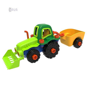 Пластмассовые конструкторы: Конструктор «Трактор с инструментами», Edu-Toys