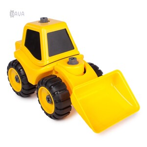 Конструктори: Набір Трактор з аксесуарами (машинка, 2 аксесуара, викрутка), Kaile Toys