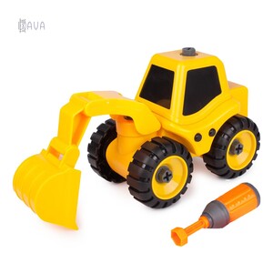 Машинки: Набір Трактор з аксесуарами (машинка, 3 аксесуара, викрутка), Kaile Toys