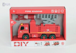 Ігри та іграшки: Розбірна модель Пожежна машина з підйомником, Kaile Toys