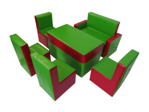 Дитяча кімната: Комплект детской мебели "Гостинка" (Диван-1, Стул 4, Стол - 1)