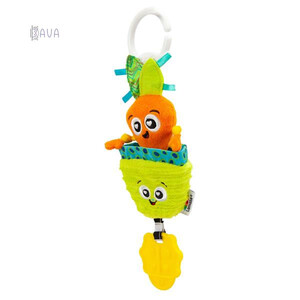 Розвивальні іграшки: М'яка іграшка-підвіска «Морквина з прорізувачем», Lamaze