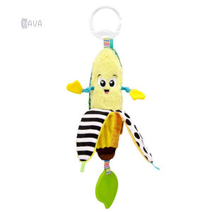 Развивающие игрушки: Мягкая игрушка-подвеска «Бананчик с прорезывателем», Lamaze