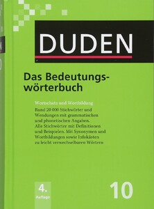 Книги для дорослих: Duden 10. Das Bedeutungsworterbuch