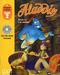 Книги для дітей: PR2 Aladdin American Edition with Audio CD/CD-ROM