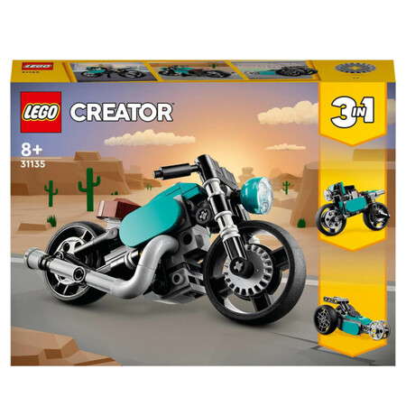Наборы LEGO: Конструктор LEGO Creator Вінтажний мотоцикл 3-в-1 31135