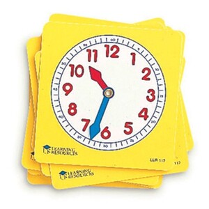 Часы и время года: Циферблаты для изучения времени (набор из 10 шт.) Learning Resources