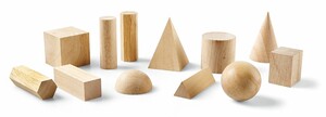Геометричні фігури: Дерев'яні геометричні фігури (набір з 12 шт.) Learning Resources