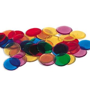 Развивающие игрушки: Фишки для счета "Прозрачные круги" 250 шт. Learning Resources