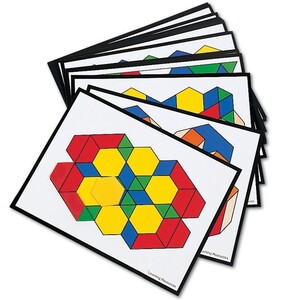 Геометрические фигуры: Карточки с заданиями для геометрической мозаики Learning Resources