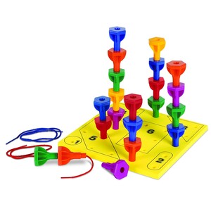 Развивающие игрушки: Радужные колышки с ковриком Learning Resources