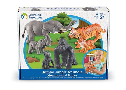 Тварини: Ігрові фігурки тварин в джунглях: "Мами і дитинчата" Learning Resources