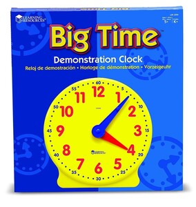 Часы и время года: Большие демонстрационные часы с движущимися стрелками Learning Resources
