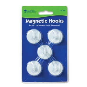 Для учителя: Набор белых магнитных крючков (5 шт.) Learning Resources