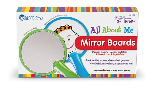 Сенсорное развитие: Детское зеркало с доской для рисования на обратной стороне (4 шт. в наборе) Learning Resources