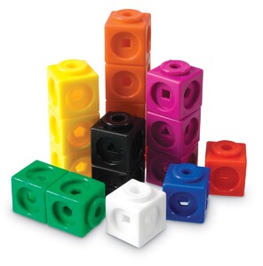 Математика і геометрія: Соединяющиеся кубики (набор из 100 шт.) Learning Resources