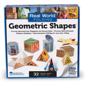 Геометричні фігури: Набір геометричних фігур з прикладами (32 шт.) Learning Resources