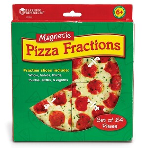 Дроби, частини і відсотки: Математичний набір для вивчення дробів "Частини піци" (на магніті) Learning Resources