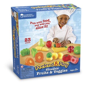 Сюжетно-рольові ігри: Ігровий набір Pretend & Play® "Ріжемо фрукти і овочі" Learning Resources