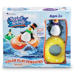 Іграшки для ванни: Гра для центру води і піску "Кольорові пінгвіни" Learning Resources