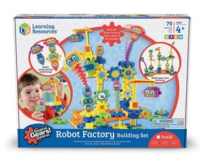 Ігри та іграшки: Динамічний конструктор Gears Gears Gears! ® "Фабрика роботів" 79 дет. Learning Resources