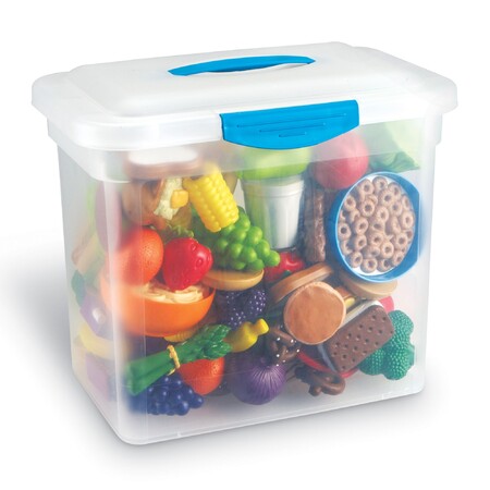 Іграшковий посуд та їжа: Великий набір іграшкової їжі New Sprouts® в контейнері Learning Resources