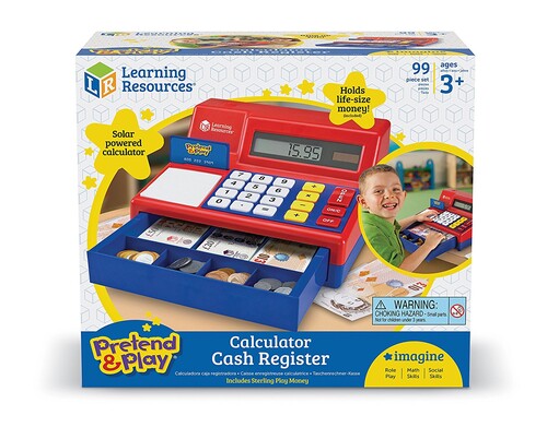 Початкова математика: Іграшковий набір "Касовий апарат з калькулятором і англійськими фунтами" Learning Resources