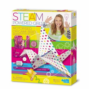 Інтерактивні іграшки та роботи: STEAM-набір «Пташка-технооригамі» 00-04903, 4M
