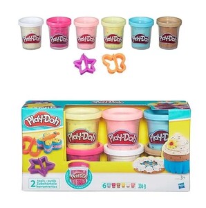 Лепка и пластилин: Плей-До Набор из 6 баночек с конфетти, Play-Doh