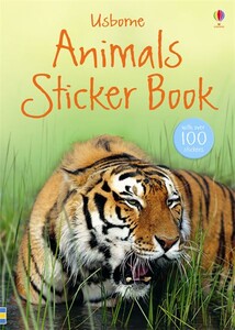 Книги про животных: Animals sticker book - [Usborne]