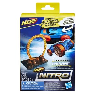 Ігри та іграшки: NERF NITRO Перешкода і машинка (E1269 NER NITRO FLAMEFURY STUNT SET), Nerf