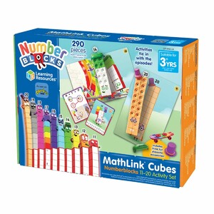 Математика і геометрія: З'єднувальні кубики Numberblocks 11-20 з картками, Learning Resources