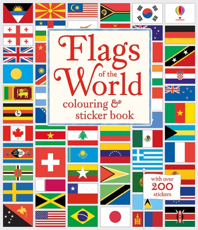 Для молодшого шкільного віку: Flags of the world colouring and sticker book